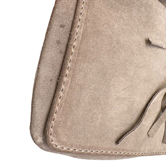 Michael Kors Collection gray/taupe small fringed suede shoulder bag - Picture 4 of 15